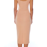 Eva tank dress with a tulip hem, side tie and a scoop neck and back in pink